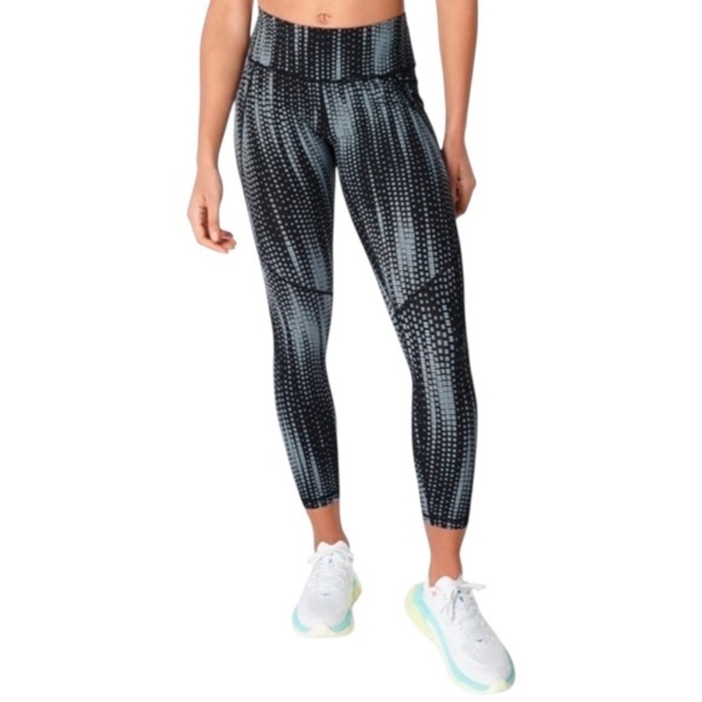 Sweaty Betty Blue SB Fade Print Power 7/8 Workout Leggings
